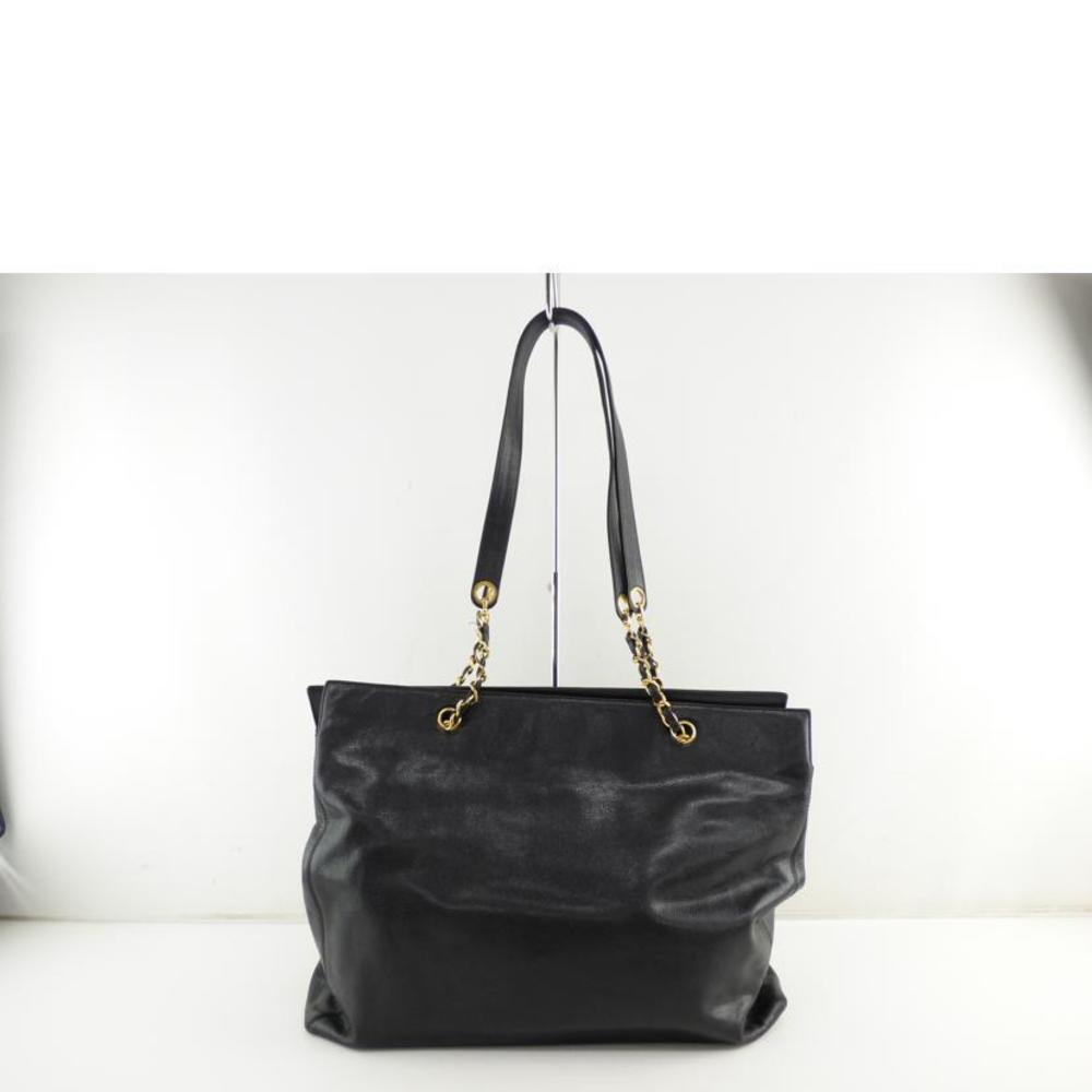 Chanel Caviar Bag Black Tote Chain